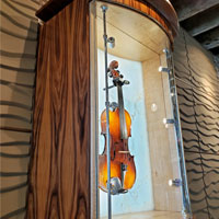 Violin Shrine illuminate priceless violins using Tubelight LED Pro